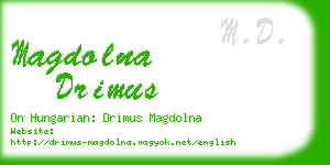 magdolna drimus business card